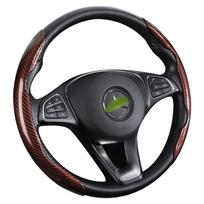 Carbon Fiber Material Steering Wheel Cover for Lada Priora Sedan Sport Kalina Granta Vesta Niva Largus Vaz Samara Accessories