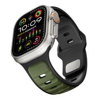 Bands For Apple watch strap Ultra 3 2 49mm 46mm 45mm 44mm 42mm sport silicone Bracelet correa IWatch Series 11 10 9 8 7 6 5 SE 3 42 44 45 49 S10-46mm