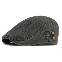 Cotton Beret British Vintage Forward Cap Men's Newsboy Cap