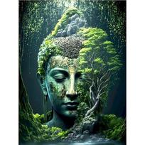 GATYZTORY Paintings By Numbers Kits Buddha Acrylic Paint By Numbers For Adults Figure On Canvas Wall Unique Gift Home Decorati 30x20cm no frame gray