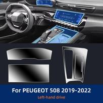 TPU apsauginė plėvelė Peugeot 508 2019-2022 interjerui, atspari įbrėžimams, skaidrus lipdukas Set balta