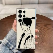Hayakawa Aki C-ChainSaw-MAN Phone Case For Samsung S25,S24,S21,S22,S23,S20,Ultra,Plus,lite,fe,5G Transparent Cover Samsung S23ULTRA5G