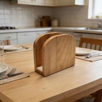 High-End Wooden Tissue Holder, Vertical Solid Wood Napkin Box, Elegant Decor for Restaurant Hotel Cafe Bar Use