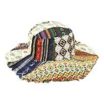 Super Wide Brim Cowboy Hat, Mushroom Shape Straw Sun Cap, Ethnic Pattern Casual Foldable Summer Beach Hat 1pc beige