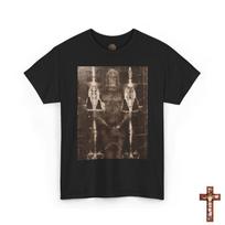 Shroud of Turin Tee, Religious Unisex T-Shirt, Christian Apparel, Jesus Christ T-Shirt L