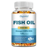 Fish Oil Softgels 2500mg - with Omega-3, DHA, EPA - Support Brain, Join Health 120