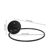 Wall-mounted Basketball Hoop Iron Sports Display Rack for Basketball and Football, Multi-purpose Ball Display Rack black