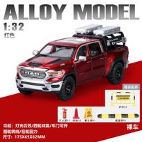 1:32 Ram 1500 Trx Mammoth Off Road Pickup Alloy Car Model Sound And Light Pull Back Children'S Toy Collectibles Birthday Gift gray