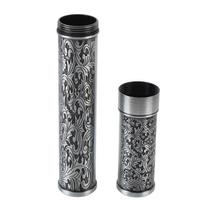 Metal Storage Bottle Tube Container Zinc Alloy Excellent Sealing Water Proof Storage Tube Holder Silver