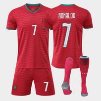 Pasaulio taurės Portugalijos išvykos futbolo marškinėliai Nr. 7 trumpomis rankovėmis marškinėliai, komandos marškinėliai 16