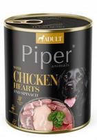 DOLINA NOTECI Piper Chicken hearts with spinach - Šlapias maistas šunims - 800 g