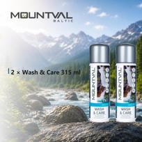 Mountval Wash & Care dvigubas komplektas, 2 × 315 ml skalbiklis techninei aprangai