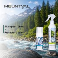 Priežiūros komplektas žygio batams Mountval, 100 ir 300 ml
