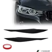 Priekinių Žibintų Apdailos komplektas skirtas BMW F30 / F31, juodos blizgios
