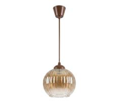 Brilagi - LED pakabinamas šviestuvas ant laido R GLASS 1xE27/60W/230V Ø 18 cm ruda/dūminė ruda