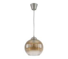 BRILAGI - LED pakabinama liustra ant laido GLASS 1xE27/60W/230V skersm. 18 cm sidabrinė/dūminė ruda