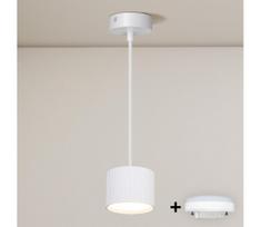 Brilagi - LED RGB dimeriu reguliuojamas pakabinamas šviestuvas ant laido STRIPY 1xGX53/14W/230V Wi-Fi Tuya baltas