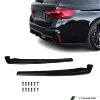 WR Galinio Bamperio Spliteriai, komplektas skirtas BMW G30, G31 / F10, F11, juodi blizgūs