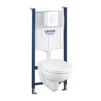 Tualeto komplektas Grohe Solido rėmas + įmontuojamas WC + mygtukas Skate Air + dangtis Soft Close 39116000