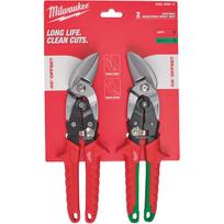 Milwaukee 4932499017 Išlenktų skardos žirklių rinkinys, 2 vnt., 251mm, spyruoklė, neslystančios rankenos