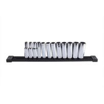 Milwaukee 4932498798 1/2" 12 briaunų giliųjų įmovų rinkinys, 12–24 mm, 13 vnt., metrinis, chromuotas, neslystantis