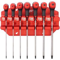 Milwaukee 4932498690 Torx raktų komplektas, 7 vnt., su patogia rankena, T-STRIKE, magnetinis padėklas
