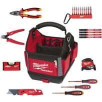 Milwaukee 4932500547 Elektriko komplektas Packout, 23 vnt., VDE, su peties diržu