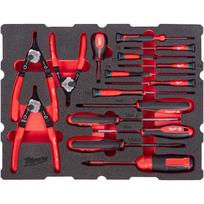 Milwaukee 4932501876 Atsuktuvų ir žiedinių replių rinkinys, 44 vnt., PACKOUT putų įdėklas
