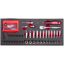 Milwaukee 4932499293 smūginis antgalių komplektas, 76 vnt., 1/4", 4-13mm, putų įdėklas