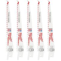 Milwaukee S611DF 48475035 stūmoklinio pjūklo diskas, 150mm, 5TPI, 5vnt., vinimis mediena, įpjovimas