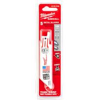 MILWAUKEE 48475183 stūmoklinio pjūklo geležtė, 100mm, 18TPI, 5vnt., metalui, Thin Kerf