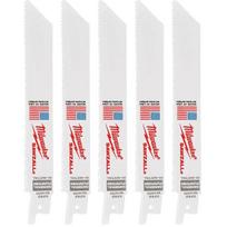 Milwaukee 48475193 stūmoklinio pjūklo diskas 200mm, 10/14TPI, bimetalinis, S-kotas, 5vnt, 175mm