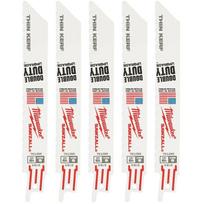 Milwaukee 48475189 SAWZALL stūmoklinio pjūklo diskai, 300mm, 18TPI, 5vnt, 0,90mm, bimetalis, S-kotas