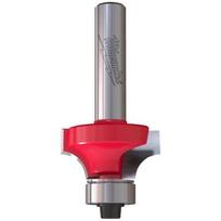 Milwaukee 4932501027, medienos briaunų apvalinimo freza, 8mm kotas, R6.35, 25.4x12.7/54mm, 1vnt.