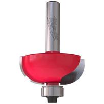 Milwaukee 4932501036, karbido antgalio medžio įgaubto apvalinimo freza, 8mm kotas, R12.7, 38.1x15.5/57.7mm, 1vnt.