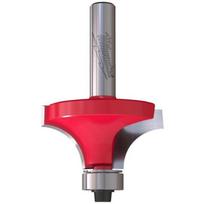 Milwaukee 4932501030, karbido briaunų apvalinimo freza medienai, 8mm kotas, R12.7, 38.1x19/61mm