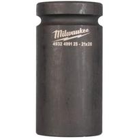 Milwaukee 4932499125 triukšmojantis lizdas, 1", 21x28mm, 28mm, išorinis kvadratas, SHOCKWAVE