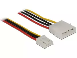 DeLOCK 83822 vidinis maitinimo kabelis, 4 kontaktų (kištukas) į 4 kontaktų „Floppy“ (lizdas), 0,6 m