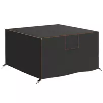Sodo baldų uždangalas, atsparus žiemai ir vandeniui, apsauga nuo UV spindulių, 420D Oksfordo audinys, 125x125x74cm, juodas
