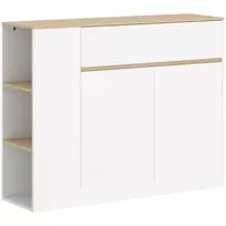 Virtuvės spintelė su stalčiais, komoda 105 x 30 x 81,5 cm, Balta