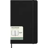 „Moleskine“ kalendoriaus užrašų knygelė 2027 m., 13 x 21 cm, savaitė H, kietu viršeliu, juoda