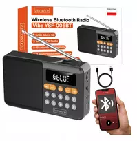 „Zenwire Mini“ garsiakalbis su FM radiju ir „Bluetooth“ – nešiojamas, maitinamas baterijomis, virtuvinis belaidis garsiakalbis