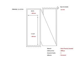 Capture Ship-label 100 x 150mm,  Direct Thermal, Uncoated,