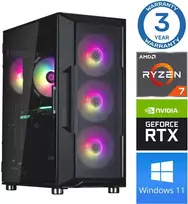 Stacionarus kompiuteris INTOP Ryzen 7 5700X 32GB 1TB SSD M.2 NVME+2TB RTX3050 6GB WIN11 (RW36303WH)