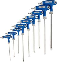 9 dalių TORX raktų komplektas su rankenomis KD10247