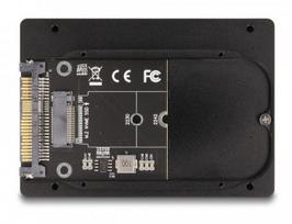 Delock DeLOCK 2.5? converter U.2 SFF-8639 to M.2 NVMe (black, Key M  7 mm) | 63379 | 4043619633791