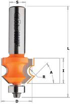 Profilinė griovelių freza CMT; S=12 mm; D=23,8 mm; R=4 mm; su guoliu