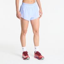 Nike AeroSwift Women's Dri-FIT ADV Mid-Rise 3" Brief-Lined Running Shorts Aluminum/ Black/ White/ Atomic Pink - Dydis L (FN2328-468 Šortai)
