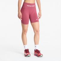 Nike Pro Seamless Women's High-Waisted 5" Biker Shorts Pink Smoke/ White - Dydis M (IR4197-654 Šortai)