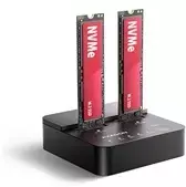 „AXAGON ADSA-M2C22L“, USB-C 20Gbps prijungimo stotelė, skirta 2× M.2 NVMe SSD diskams su klonavimo funkcija